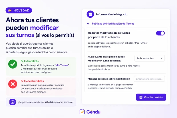 modificacion de turnos